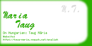 maria taug business card